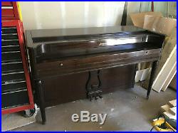 BALDWIN ACROSONIC PIANO with stool and storage