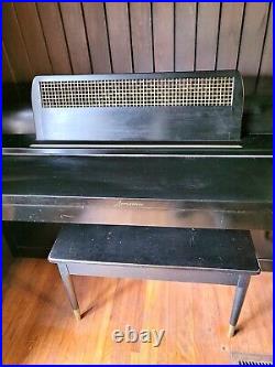 BALDWIN ACROSONIC Spinet Piano w Matching Bench Vintage Upright