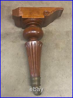 BEAUTIFUL ANTIQUE WOOD PIANO LEG WALNUT Architectural Salvage SOLD AS IS LOOK