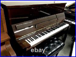 B. Shoninger E121I Upright Piano 48 Polished Dark Mahogany