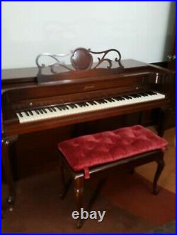 Baldwin Acrosonic Piano With Bench Mahogany Serial # 581710