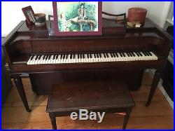 Baldwin Acrosonic Piano with Bench. Mahogany