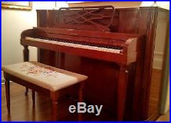 Baldwin Acrosonic Upright (Console) Piano - Mahogany case, Ivory keyboard