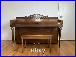 Baldwin Acrosonic Upright Piano Satin Walnut withmatching bench OUTSTANDING CONDIT