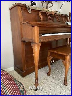 Baldwin Hamilton Upright Piano French Provincial Cherry Wood