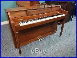 Baldwin Vertical/Spinet Piano, Walnut, Cleaned & Serviced