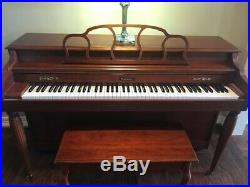 Baldwin upright piano, bench and lamp, gently used condition