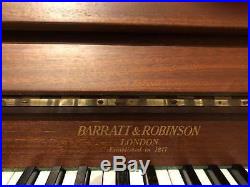 Barratt & Robinson London Upright Piano, Mahogany