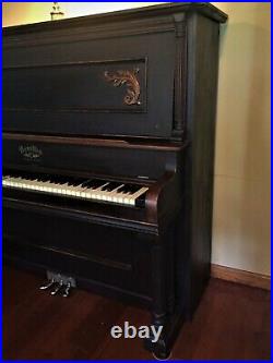 Beautiful, ANTIQUE, Hamilton Chicago, 1909, Upright Cabinet Piano