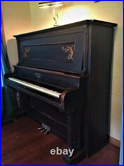 Beautiful, ANTIQUE, Hamilton Chicago, 1909, Upright Cabinet Piano