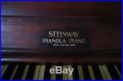 Beautiful Antique Steinway & Sons Upright 54 Pianola Piano Circa 1915 #174375