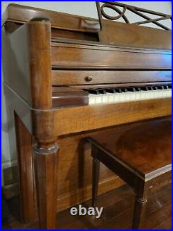 Beautiful Baldwin Acrosonic Upright Spinet Piano With Bench