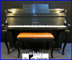 Beautiful Black Satin Seiler Console Piano. Delivery Available