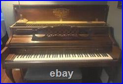 Beautiful Walnut Kimball upright piano, excellent condition