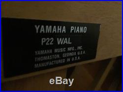 Beautiful Yamaha Upright Piano P22 Satin American Walnut (Made in USA)