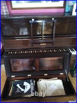 Beautiful steck piano and double stool with music