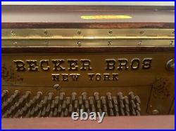 Becker Bros New York 1909 Piano