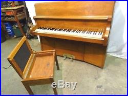 Bentley Overstrung Piano In Walnut Case & Stool Including Local Delivery