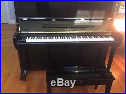 Black Falcone Upright Piano with Bench
