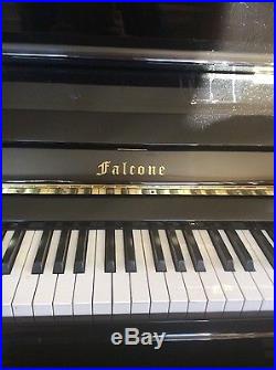 Black Falcone Upright Piano with Bench