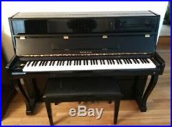 Black Lacquer Samick Upright Piano w / matching bench / slightly used /1 owner