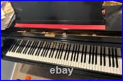 Black Satin Ebony C. Bechstein Grand Piano With Matching Bench