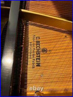 Black Satin Ebony C. Bechstein Grand Piano With Matching Bench