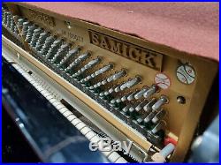 Black Upright Piano. 48 Samick Su-108P Plays great