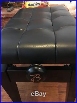 Boston adjustable piano bench, original, leather, mint condition