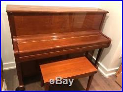 Boston by Steinway and Sons UP-118E WP Vertical Walnut Polished Piano