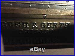Bush & Gerts Upright Grand Piano Quarter Sawn Oak 1905 Ornate Antique
