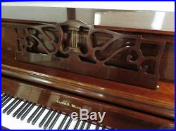 CHARLES WALTER Hand Built Upright Piano Beautiful Cherry