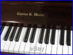 CHARLES WALTER Hand Built Upright Piano Beautiful Cherry