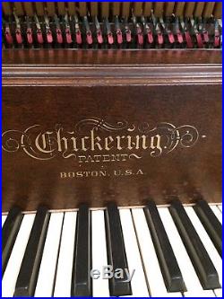 CHICKERING UPRIGHT Cabinet Grand PIANO VINTAGE CIRCA 1894
