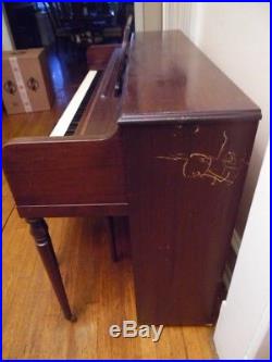 Cable Nelson Vintage Upright Floor Piano With Bench & Lessons Mahogany # 245821