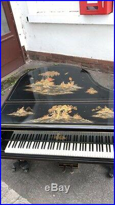 Challen & Sons Flügel Klavier grand piano, Laquered Chinoiserie, Japanoiserie