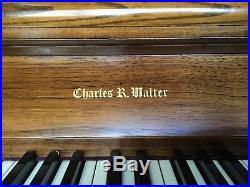 Charles R. Walter French Provincial Walnut console piano