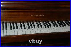 Charles R Walter Studio Piano Traditional Style, Mahogany, 1991 Model 353