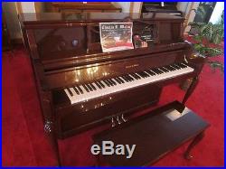 Charles R. Walter Upright Piano in Queen Ann style, cherry wood