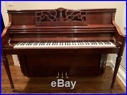 Charles Walter Console Piano With Bench. Pristine Condition