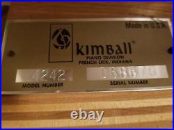 Classic Kimbal Made in the USA. Model # 4242 Serial Number D68676 Piano