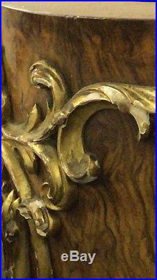 Collard & Collard Aboyna Burled gilded Louis XV, rococo Art Case grand piano