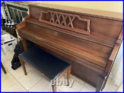 Conn Upright Piano with Bench, Excellent Condition