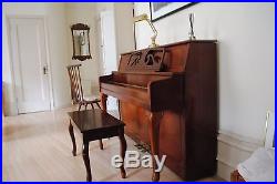 Conover Cable Cherry Upright Piano 57'' x 22'' x 43'' Good Condition