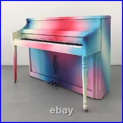 Contemporary Custom Upright Piano Schafer and Sons multicolored
