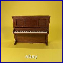 Dollhouse 1/12 Scale Miniature Upright Piano handcrafted by Ralph Partelow Jr