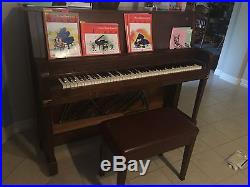 EVERETT Studio Upright Piano, Easy to roll. Comes with storage bench