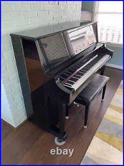 Essex designed by Steinway 48 Upright Piano High Polish Black Near Mint