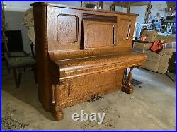 Estey Upright Piano 1895 Golden Oak