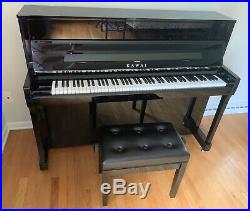 Excellent KAWAI K-200 45 Upright Acoustic Piano (2016, Polished Ebony)